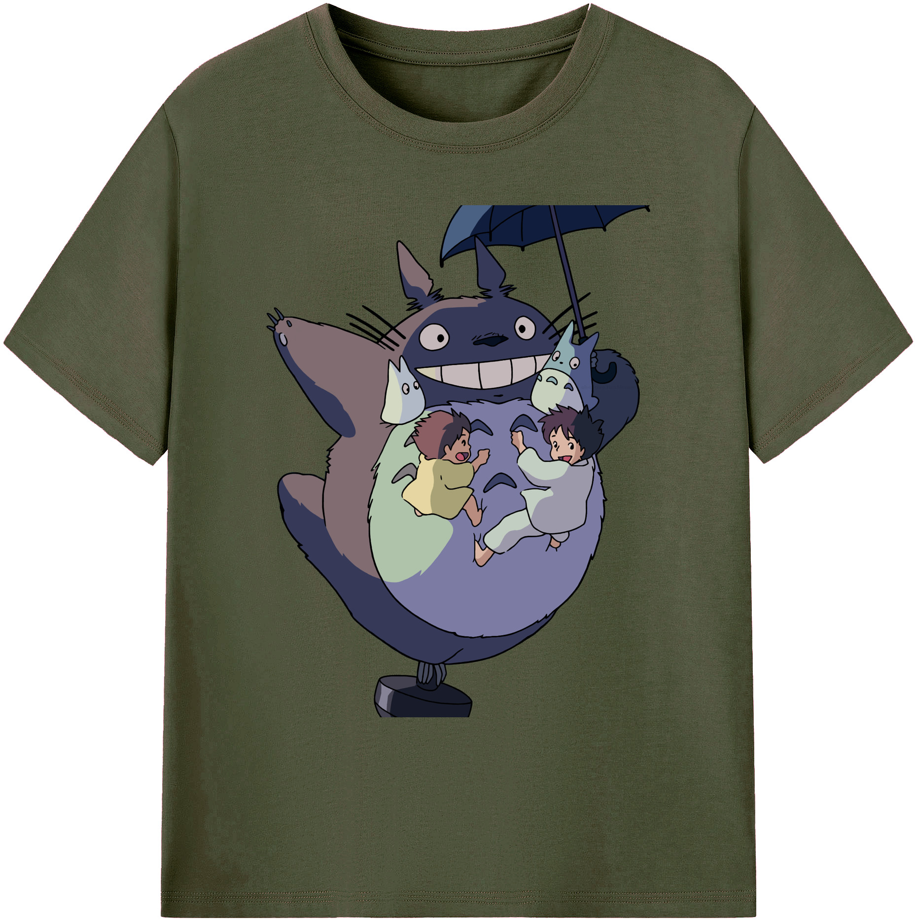 （画像用） となりのトトロ 草壁メイ 草壁サツキ My Neighbor Totoro Satsuki Kusakabe Mei Kusakabe 綿100％ メンズ半袖Tシャツ｜肌触りやわらか＆通気性